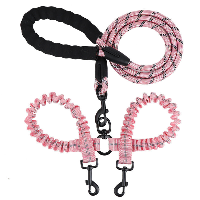 2-in-1 Double Dog Lead with 360° Swivel