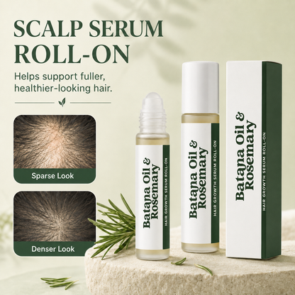 Rosemary & Batana Scalp Serum Roll-On – Daily Hair & Scalp Support for Fuller-Looking Hair