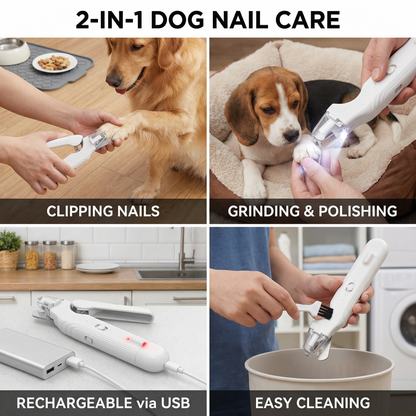 2-in-1 Professional Dog Nail Clipper & Grinder
