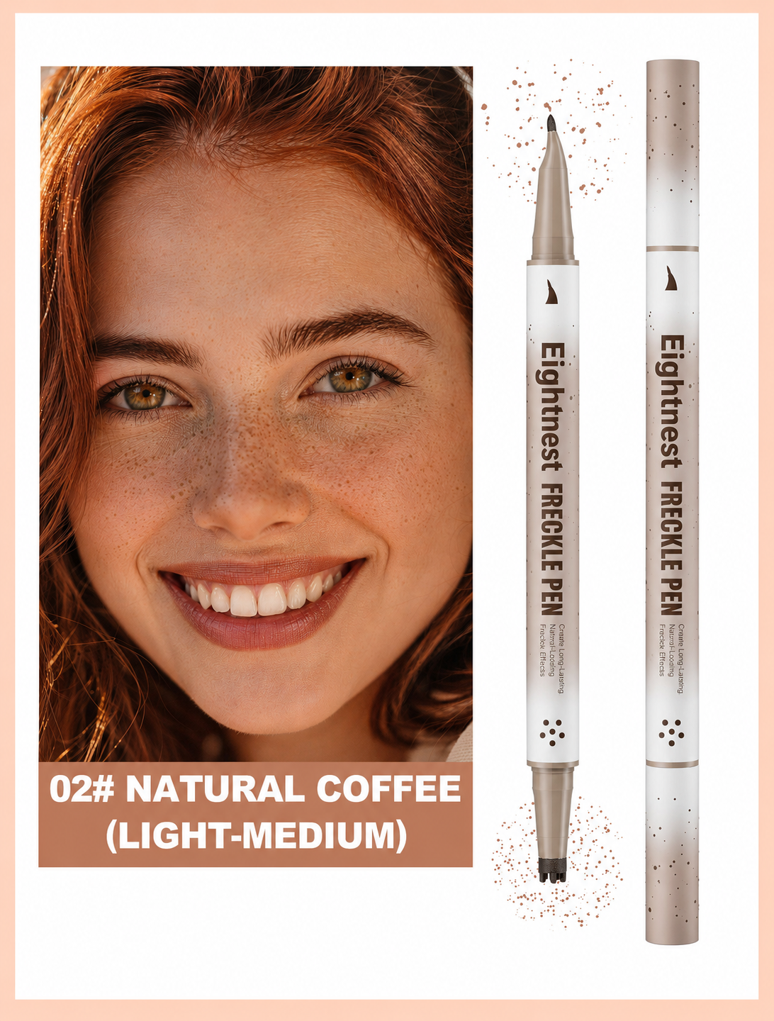 Natural-Looking Dual-Tip Freckle Pen | Waterproof, Sweatproof & Smudge-Resistant Freckle Stamp
