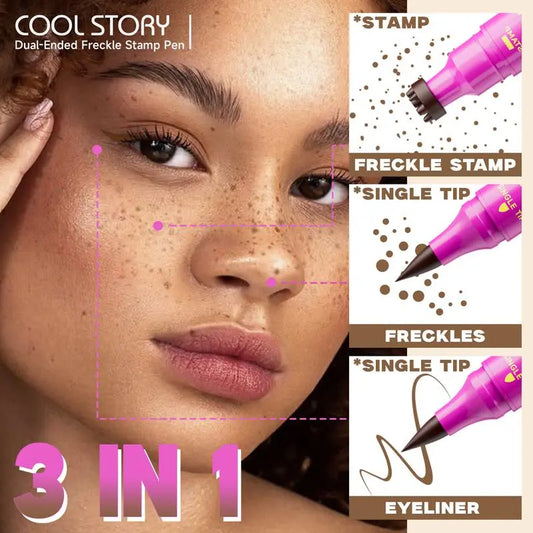 Waterproof Freckles Pen: Faux Freckle Stamp and Fine Tip