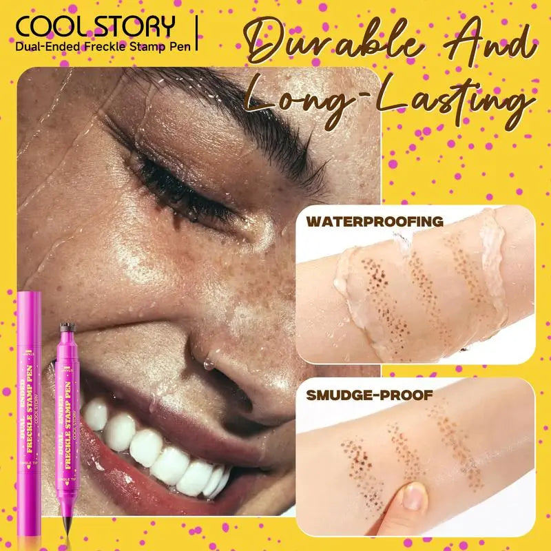 Waterproof Freckles Pen: Faux Freckle Stamp and Fine Tip