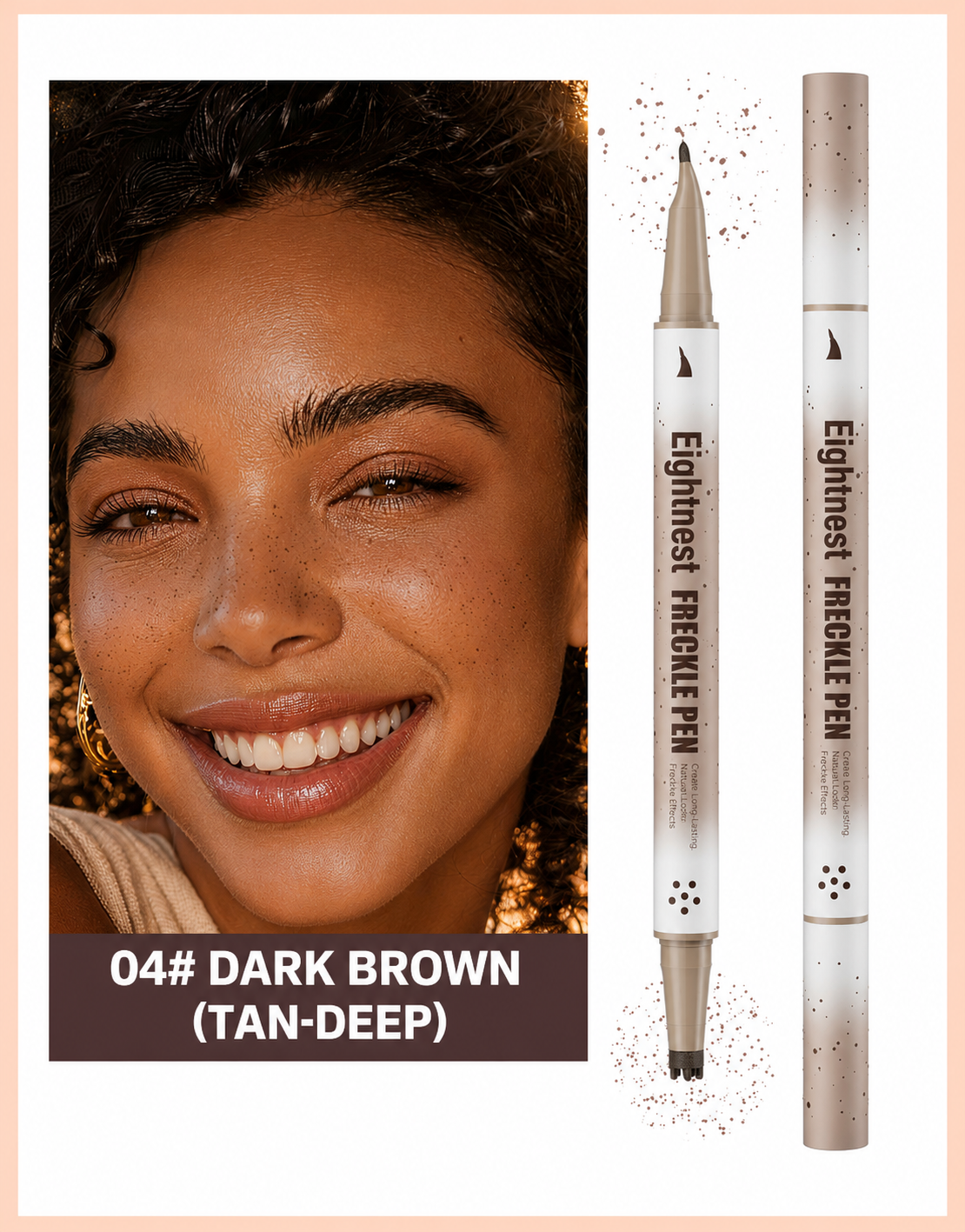 Natural-Looking Dual-Tip Freckle Pen | Waterproof, Sweatproof & Smudge-Resistant Freckle Stamp