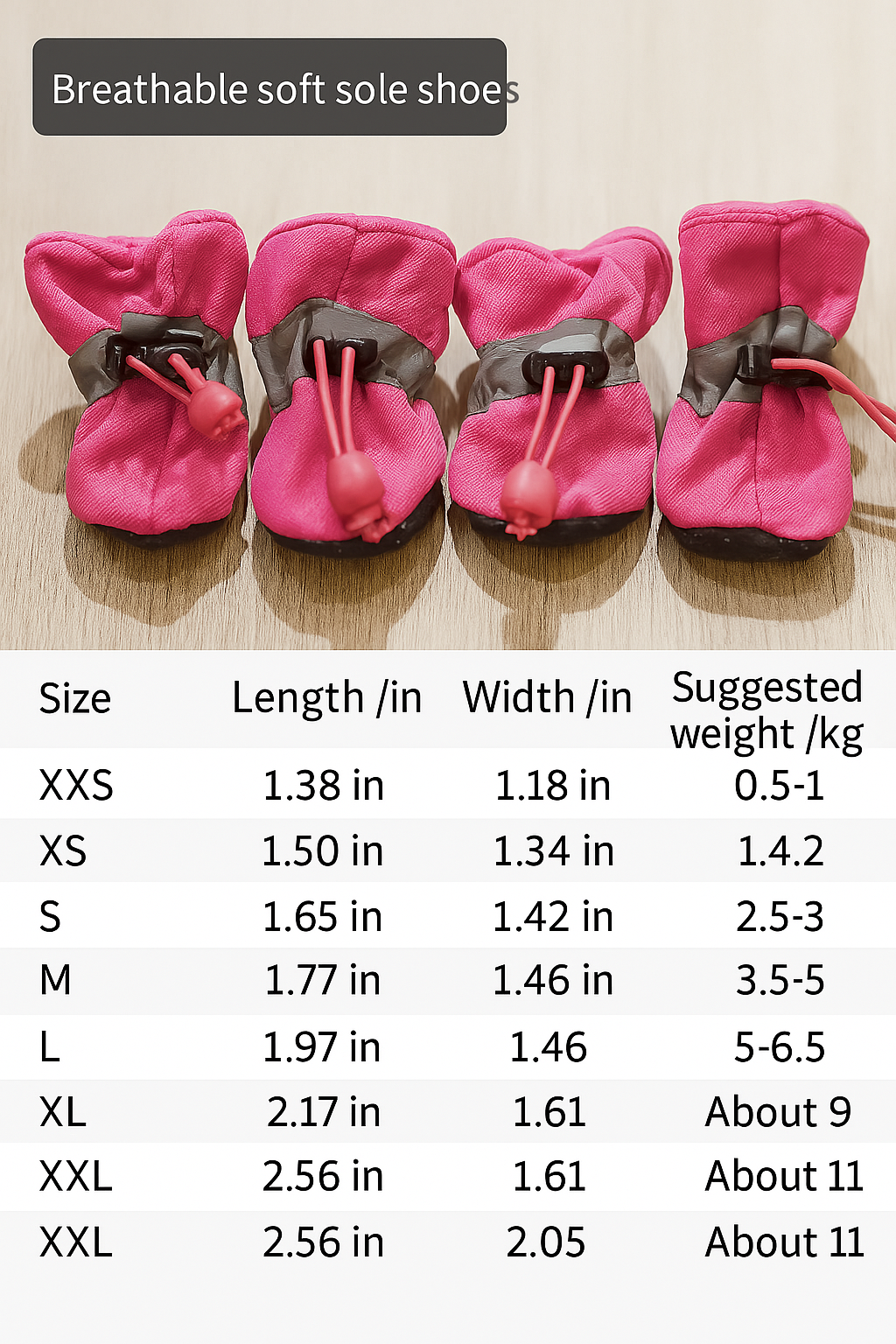 Waterproof Pet Booties – 4pcs Set