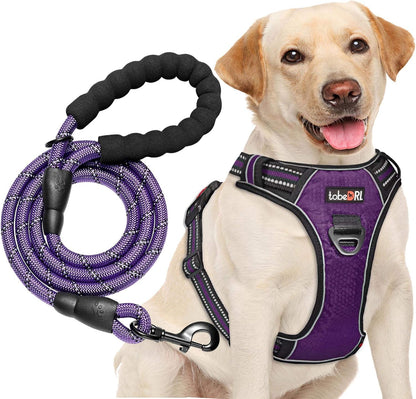 No Pull Dog Harness Adjustable Reflective Oxford Easy Contro