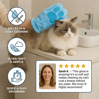 Animal care microfibre glove