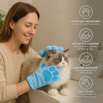 Animal care microfibre glove