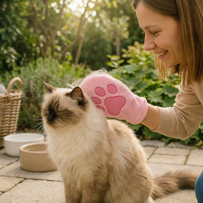 Animal care microfibre glove