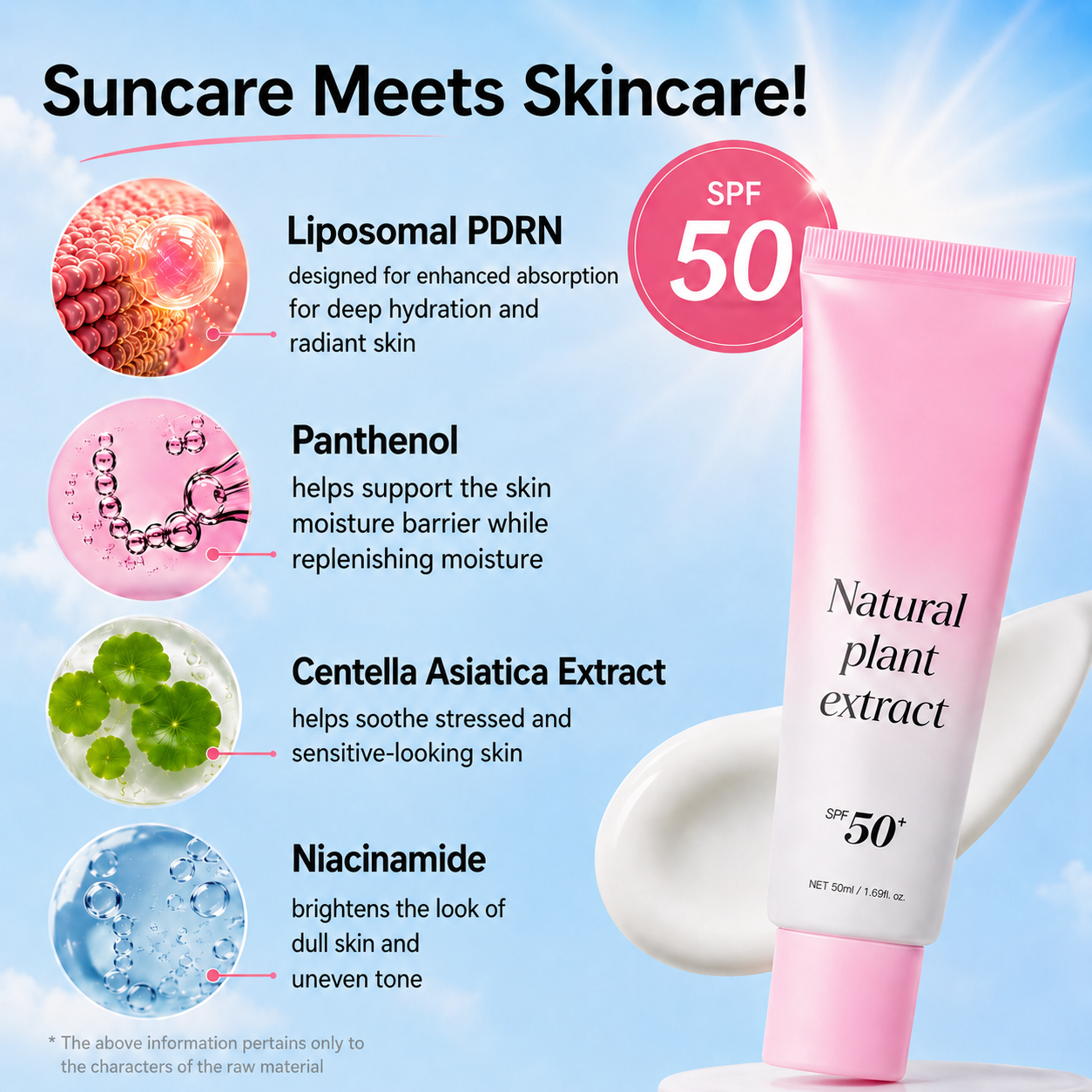 ☀️No Cast Just Dew PDRN Hydrating UV Sun Serum | Daily Lightweight Sunscreen SPF 50