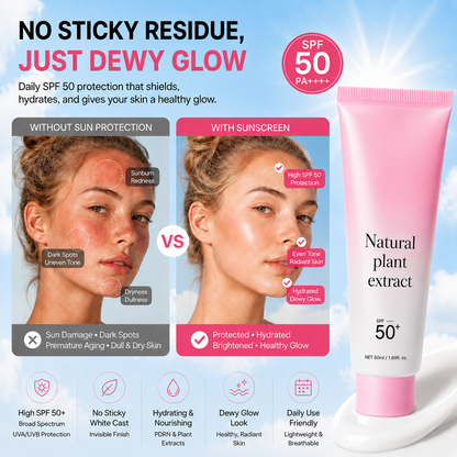 ☀️No Cast Just Dew PDRN Hydrating UV Sun Serum | Daily Lightweight Sunscreen SPF 50