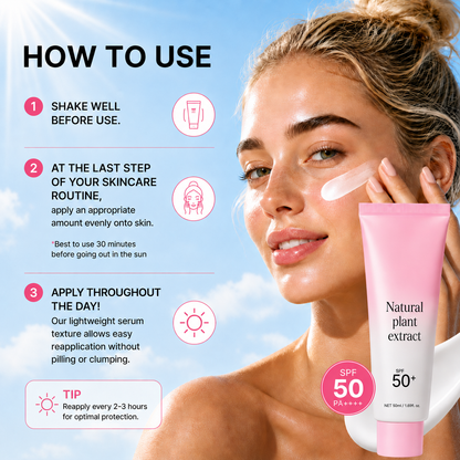 ☀️No Cast Just Dew PDRN Hydrating UV Sun Serum | Daily Lightweight Sunscreen SPF 50