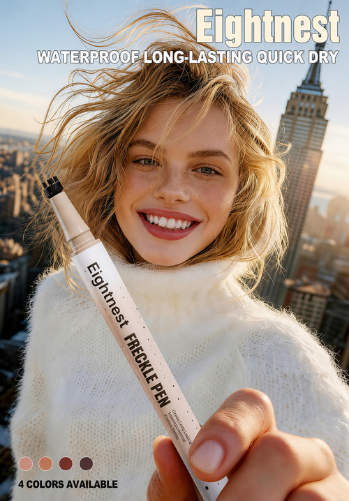 Natural-Looking Dual-Tip Freckle Pen | Waterproof, Sweatproof & Smudge-Resistant Freckle Stamp