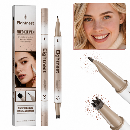 Natural-Looking Dual-Tip Freckle Pen | Waterproof, Sweatproof & Smudge-Resistant Freckle Stamp