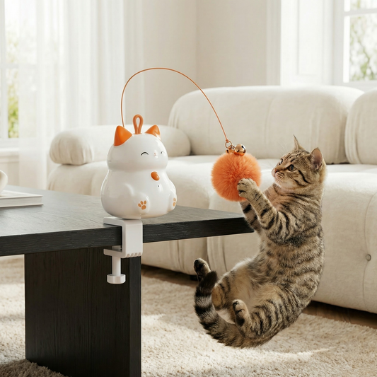 Automatic Cat Play Ball with Lifting Motion