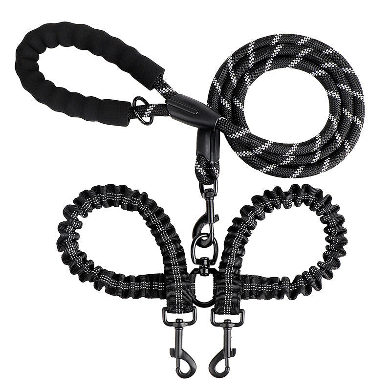 2-in-1 Double Dog Lead with 360° Swivel