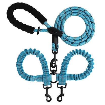 2-in-1 Double Dog Lead with 360° Swivel