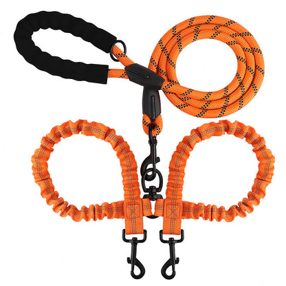 2-in-1 Double Dog Lead with 360° Swivel