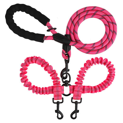 2-in-1 Double Dog Lead with 360° Swivel