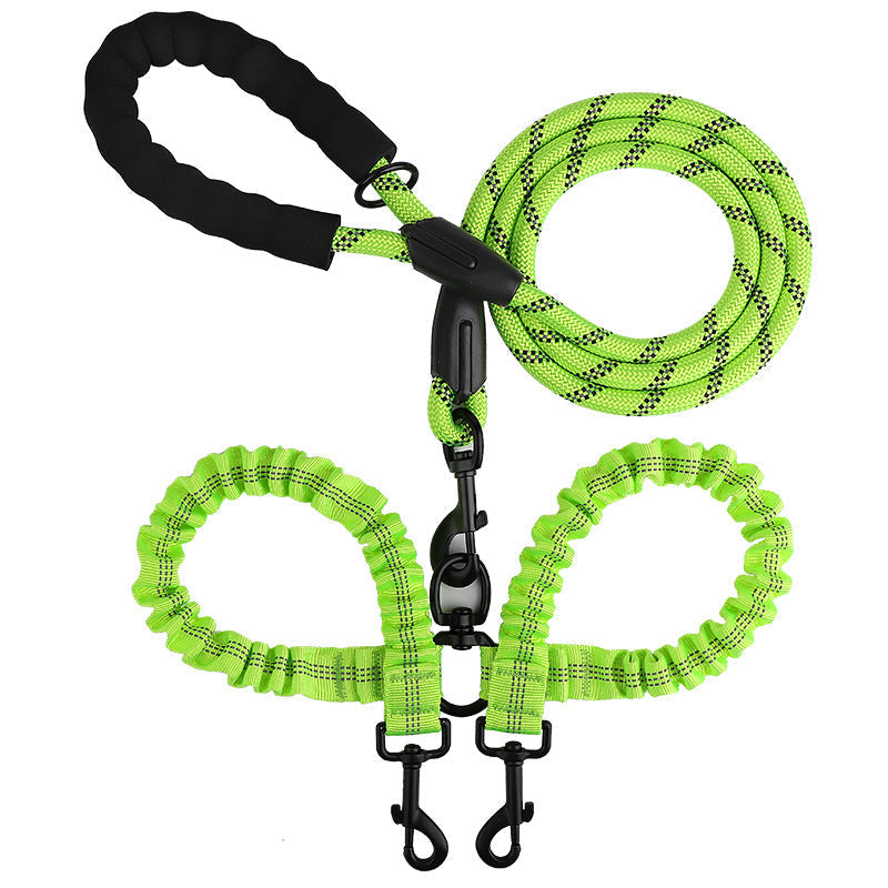 2-in-1 Double Dog Lead with 360° Swivel