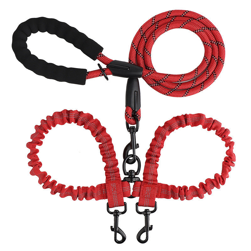2-in-1 Double Dog Lead with 360° Swivel