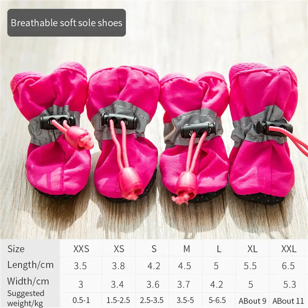 Waterproof Pet Booties – 4pcs Set