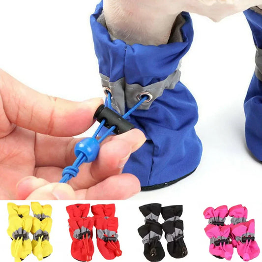 Waterproof Pet Booties – 4pcs Set