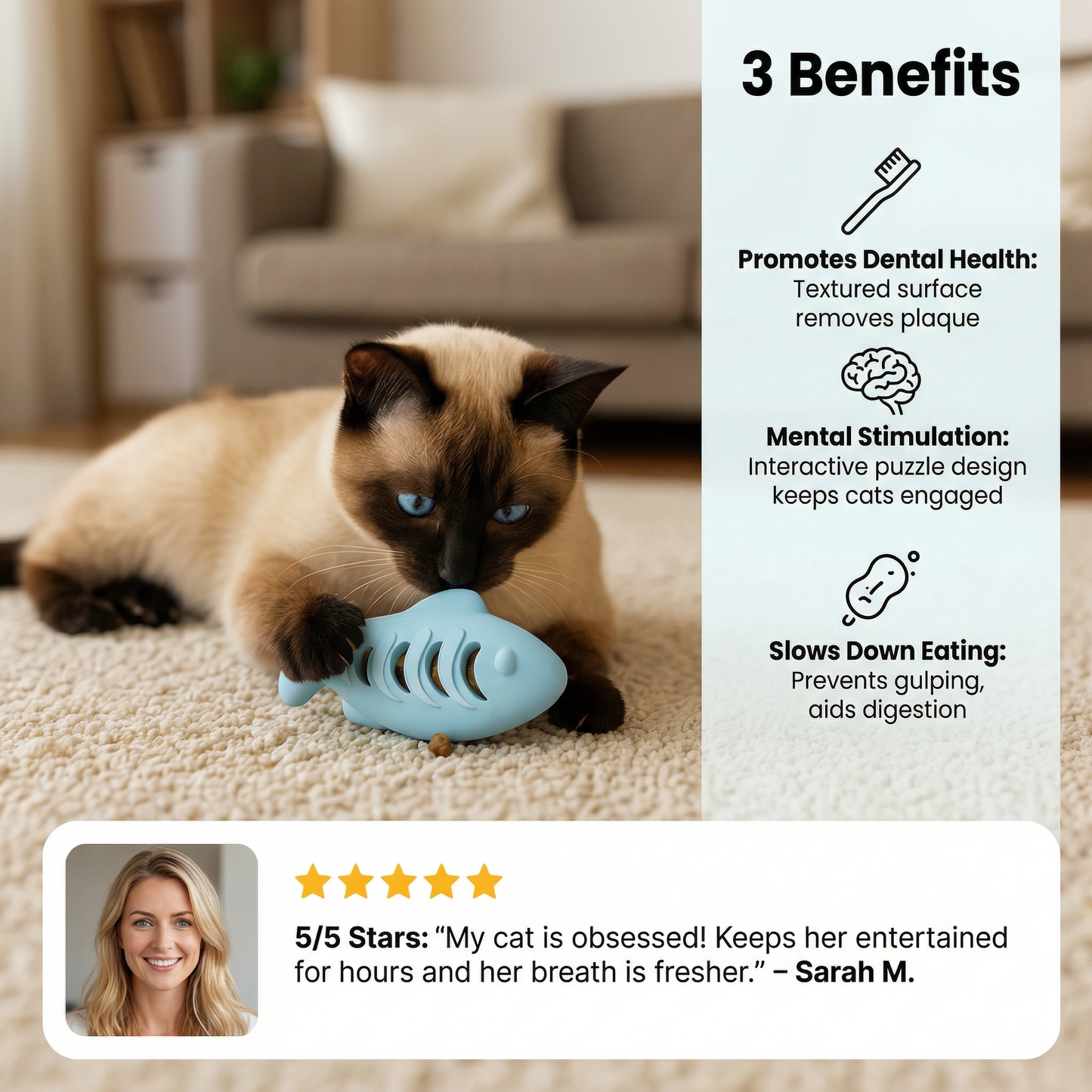 Teeth-cleaning chew & nibble fish