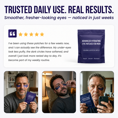 ✨ Under-Eye Repair Patches for Men — Depuff, Smooth & Brighten Tired Eyes ✨