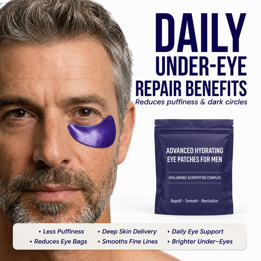 ✨ Under-Eye Repair Patches for Men — Depuff, Smooth & Brighten Tired Eyes ✨