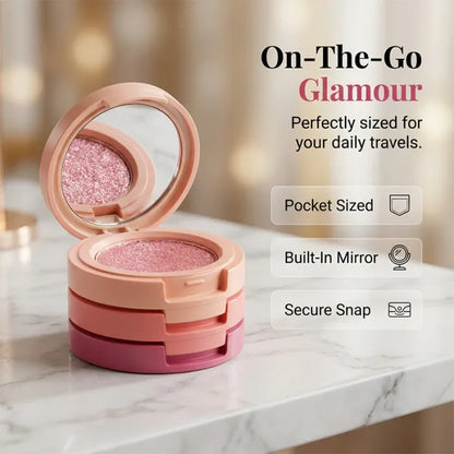 🎁BUY 1 GET 1 FREE🎁丨3-Color Stackable Eyeshadow Palette with Mirror
