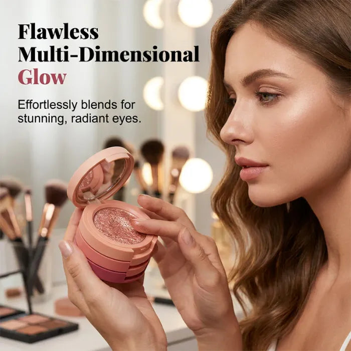 🎁BUY 1 GET 1 FREE🎁丨3-Color Stackable Eyeshadow Palette with Mirror